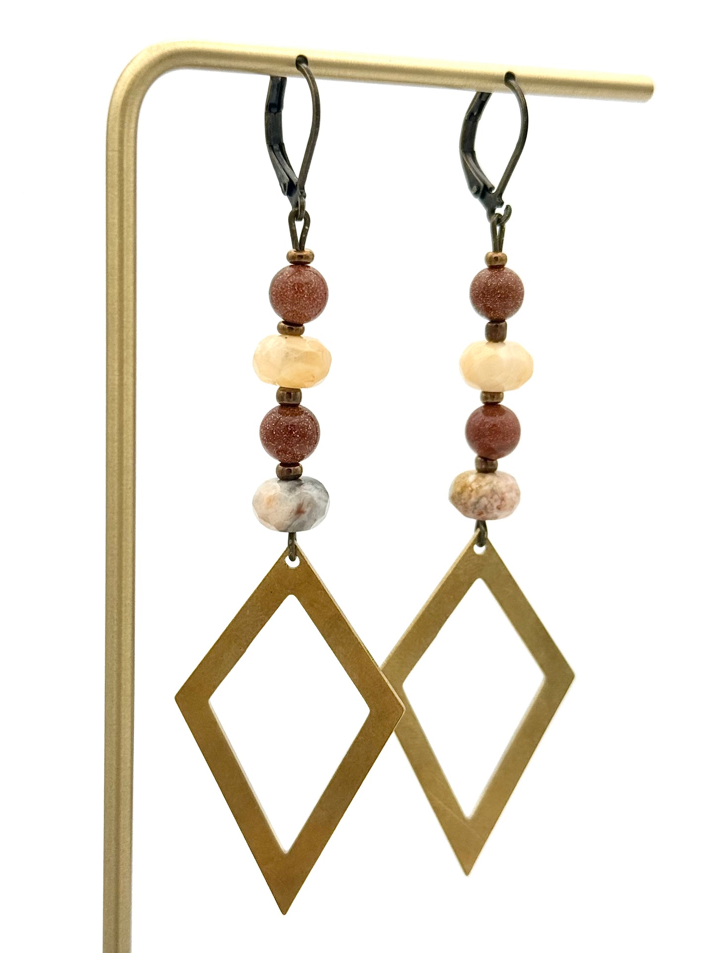 Gold And Stone Dangles