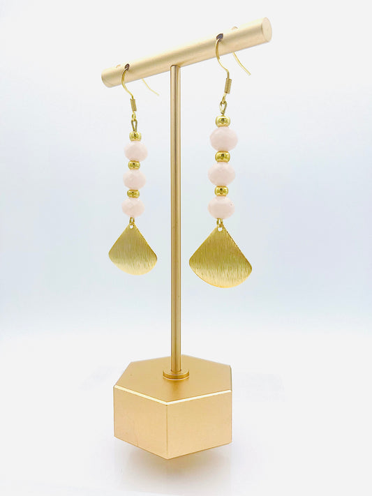 Gold And Light Pink Dangle