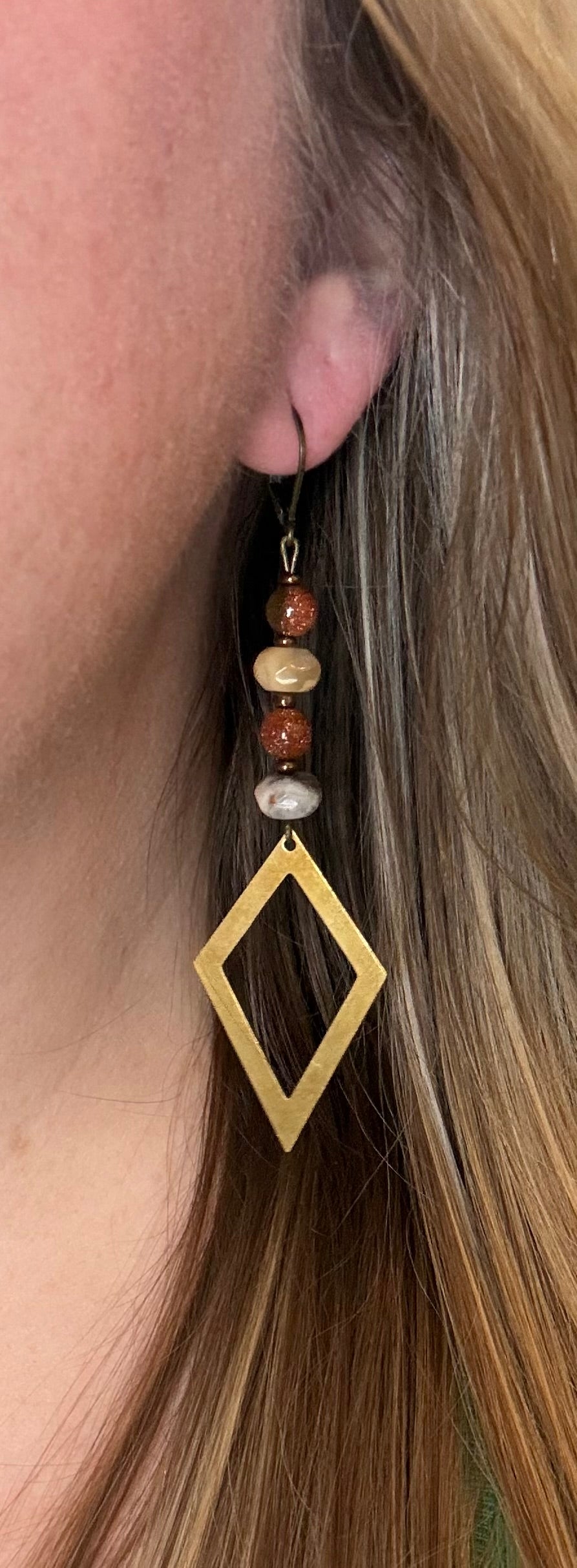 Gold And Stone Dangles