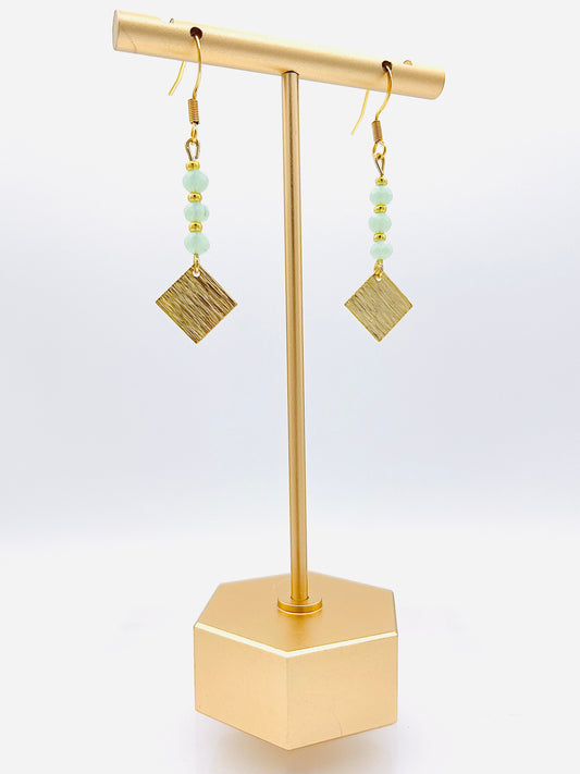 Gold and Soft Green Dangles