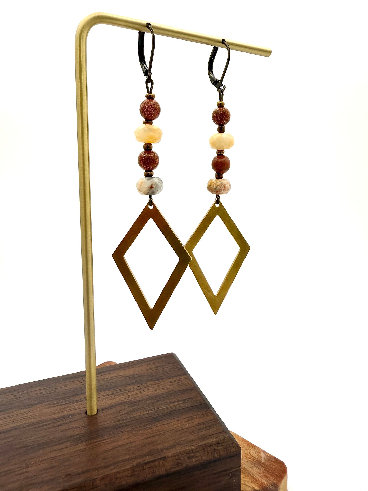 Gold And Stone Dangles