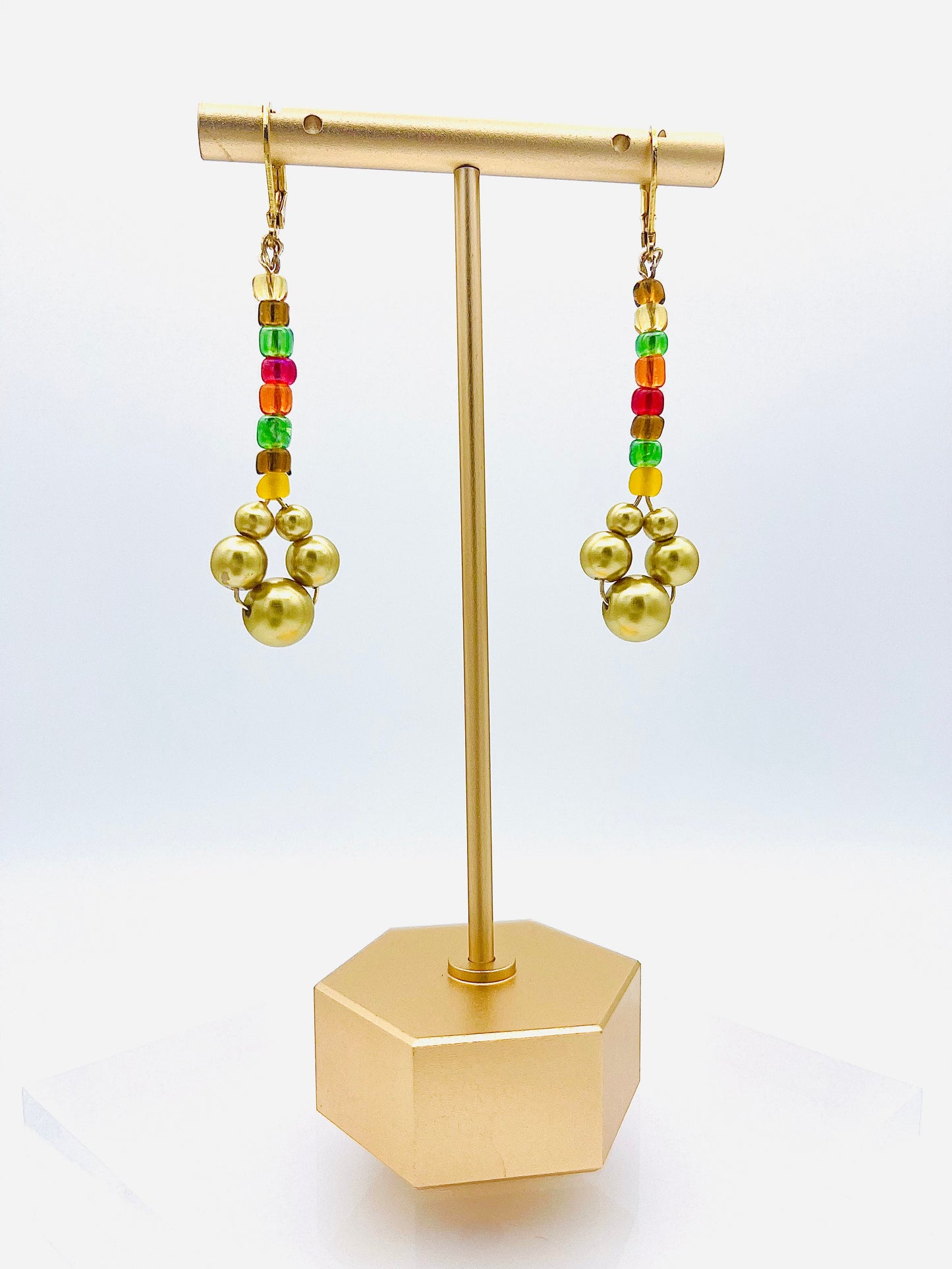 Gold and Colorful Unique Dangle