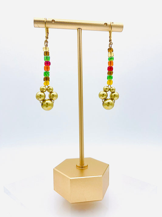 Gold and Colorful Unique Dangle